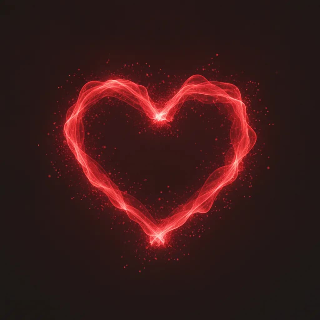 AI girlfriend bathed in glowing crimson neon light